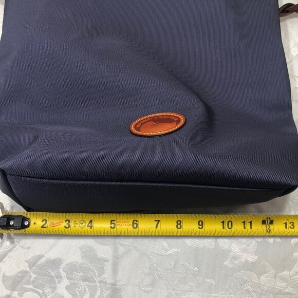 DOONEY & BOURKE Navy Blue Nylon Crossbody Tote Adjustable Leather Straps Red Int - Picture 10 of 16